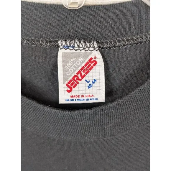 Vintage 1986 Cat Face T-Shirt Black Women's Size Large 42-44 - Picture 8 of 11